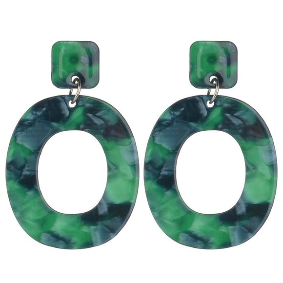 Large vintage funky acrylic earrings